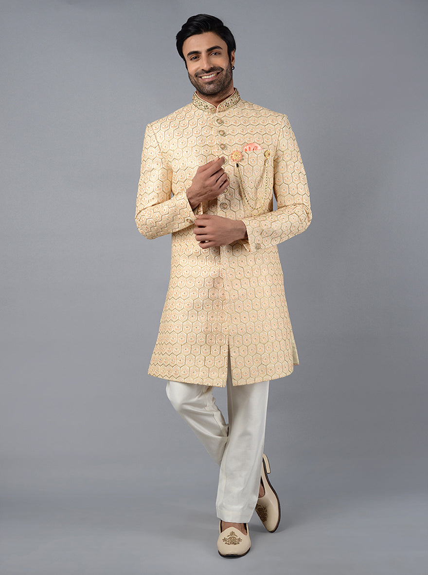 Step out in luxury with this stylish Indo Western Jacket, designed for the fashion-forward man in the USA.