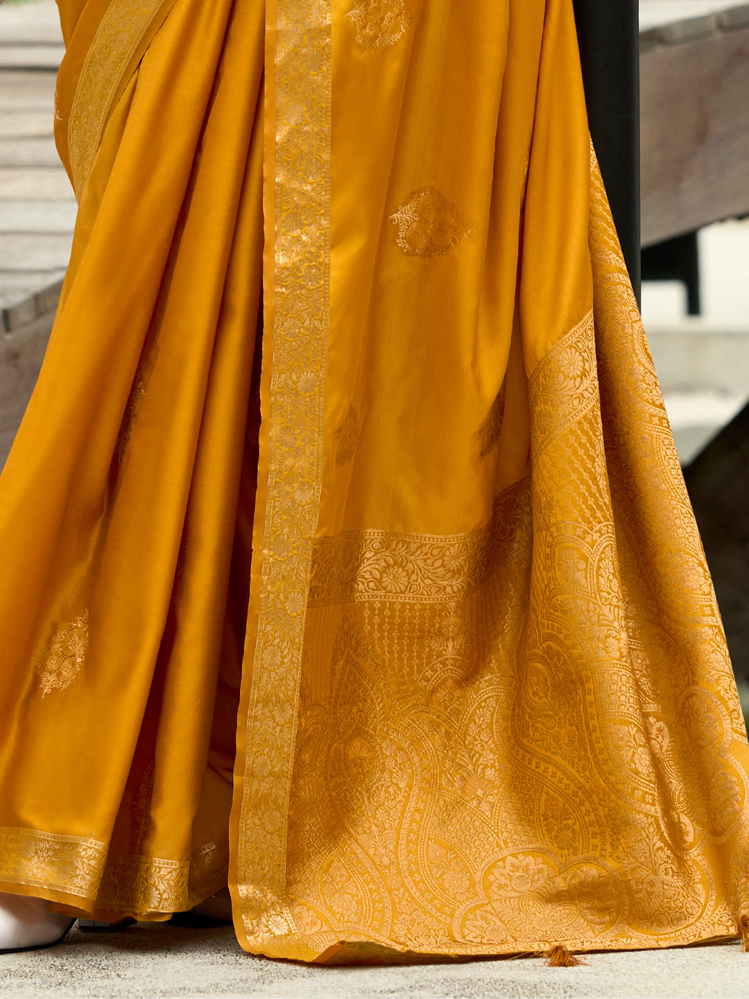 Vibrant color luxurious fabric exclusive attire crafted for elegance and style.