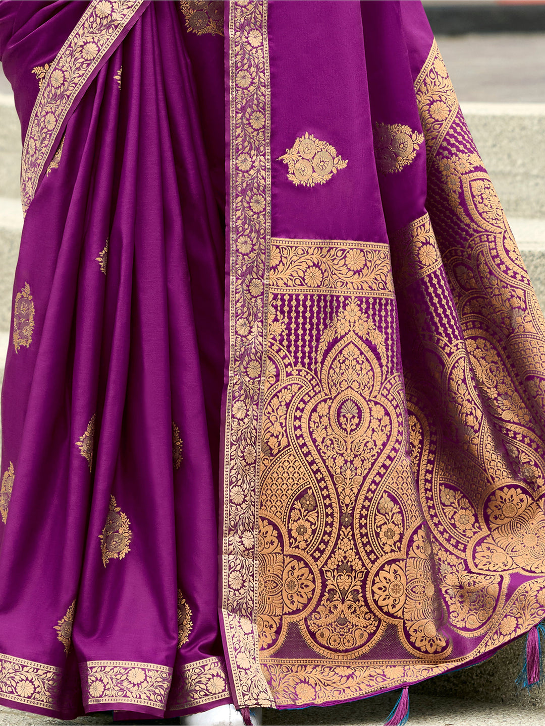 Vibrant color luxurious fabric exclusive attire crafted for elegance and style.