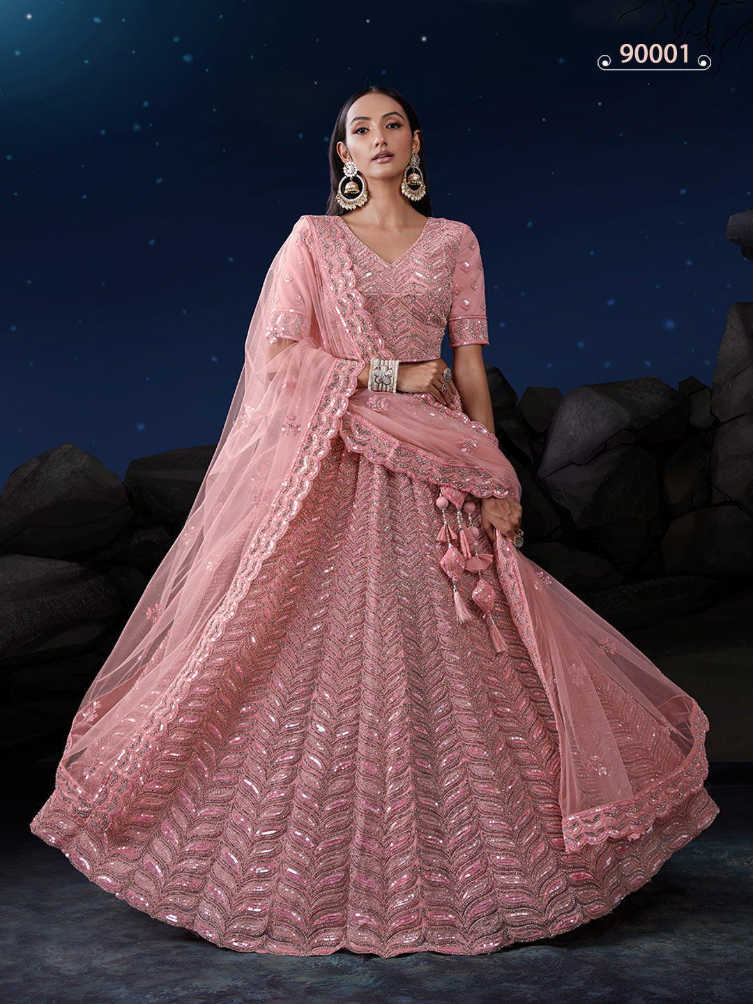 Soft Net Bridal Lehenga Choli | Lehenga for Weddings & Celebrations