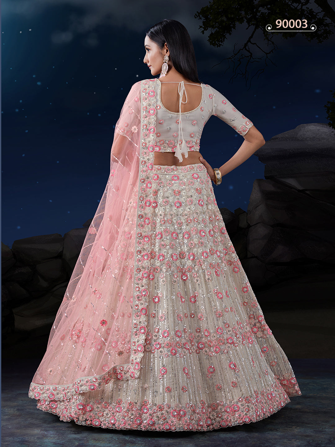 Dazzling White Lehenga Set | Bridal & Festive Soft Net Lehenga Choli