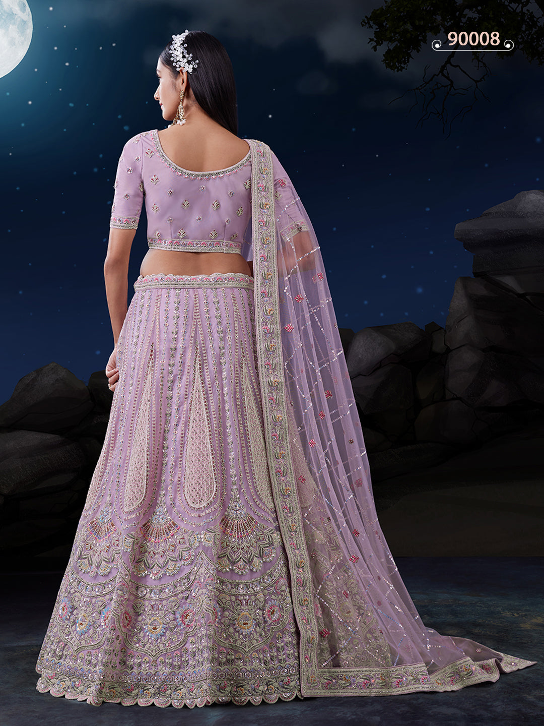 Elegant Lehenga Set | Soft Net Bridal Lehenga Choli for Special Celebrations