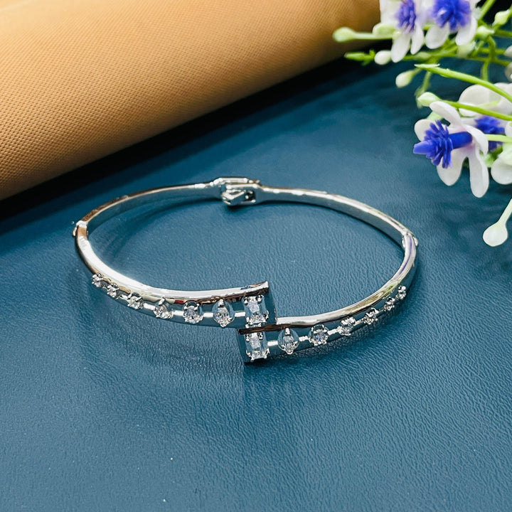 Modern AD diamond bracelet, combining style and sparkle.