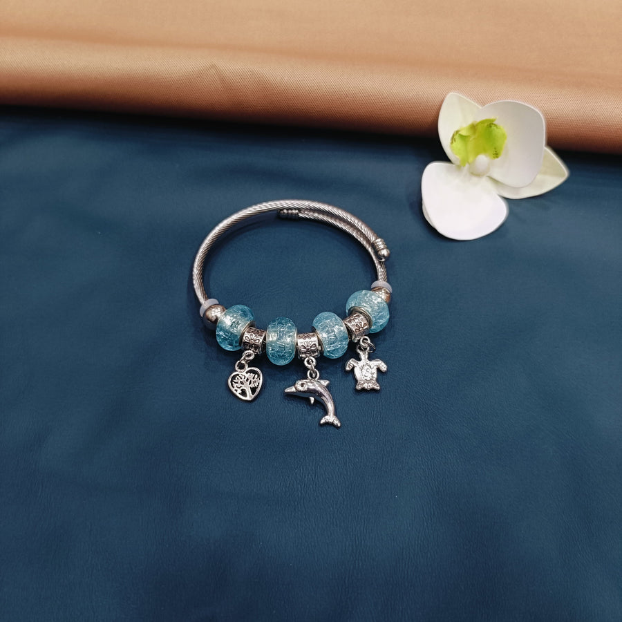 Trendy Pandora bracelet showcasing beautiful charms, a perfect addition to your jewelry collection.