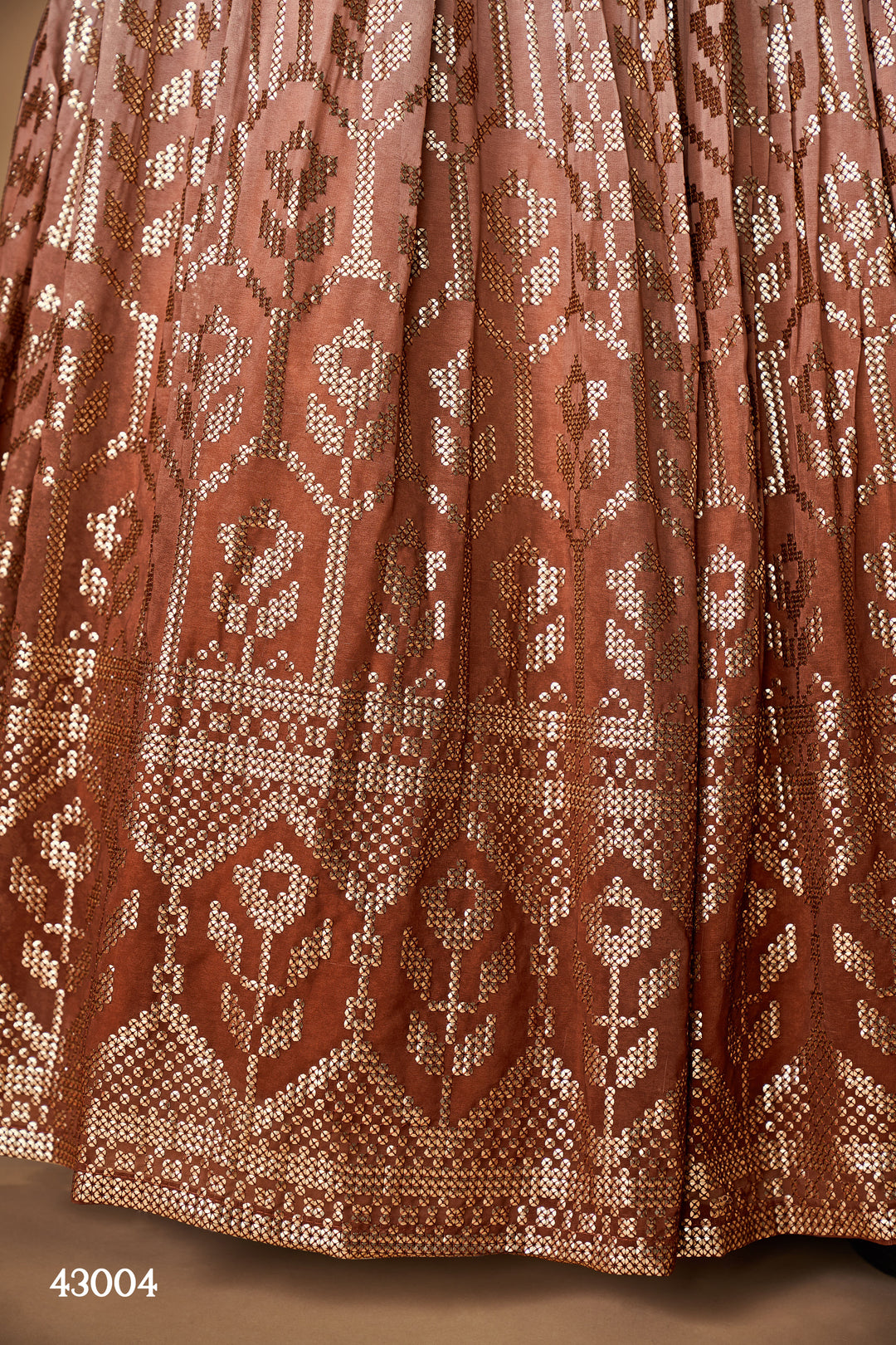 Brown Georgette Lehenga | Bridal Lehenga Choli Set for Weddings