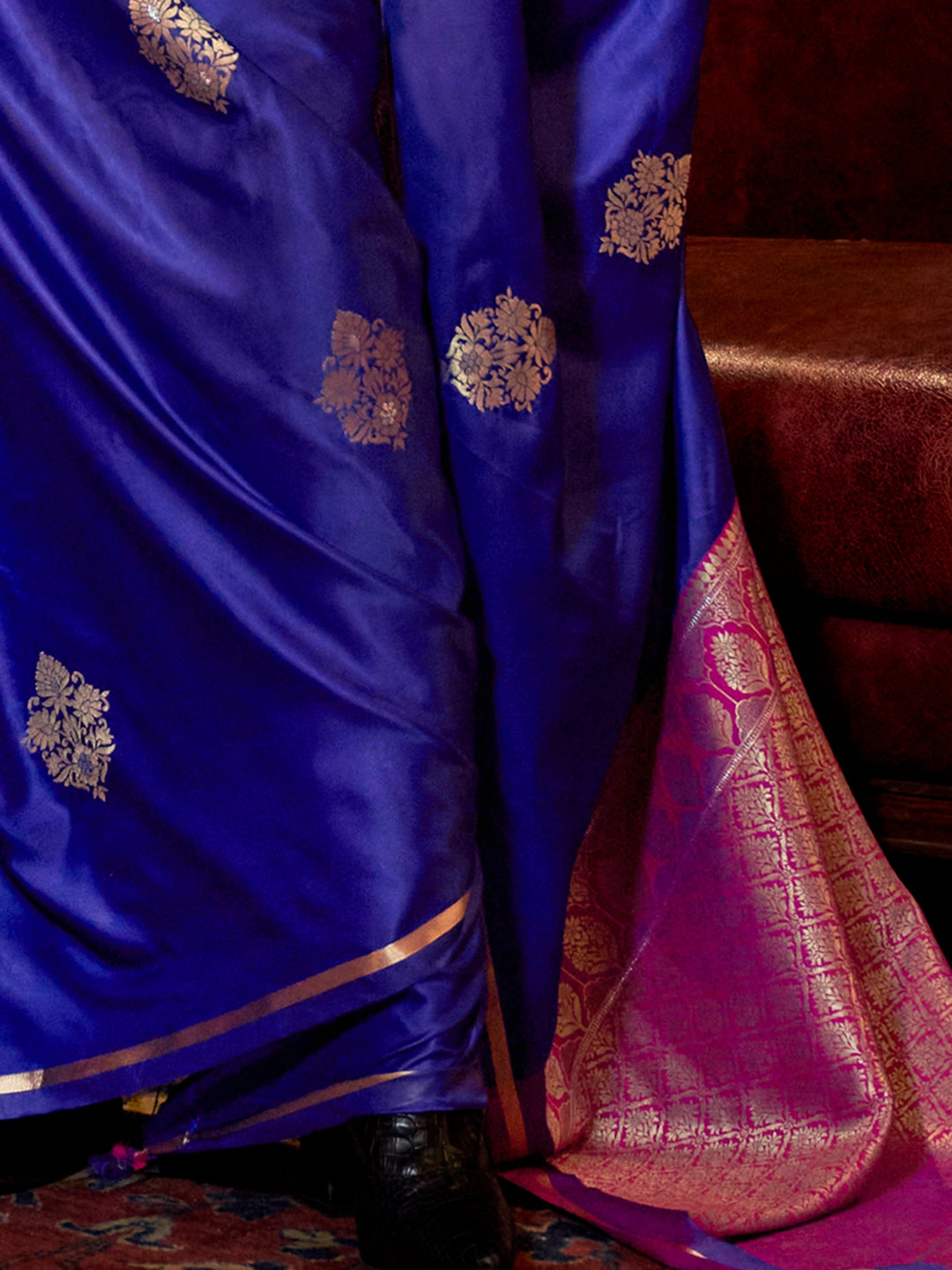 Vibrant color luxurious fabric exclusive attire crafted for elegance and style.