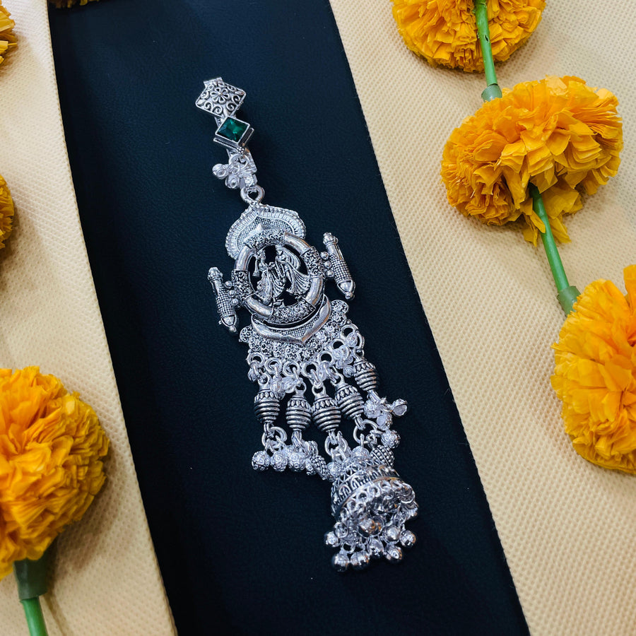 Fashionable oxidised Juda, perfect for ethnic saree wear.