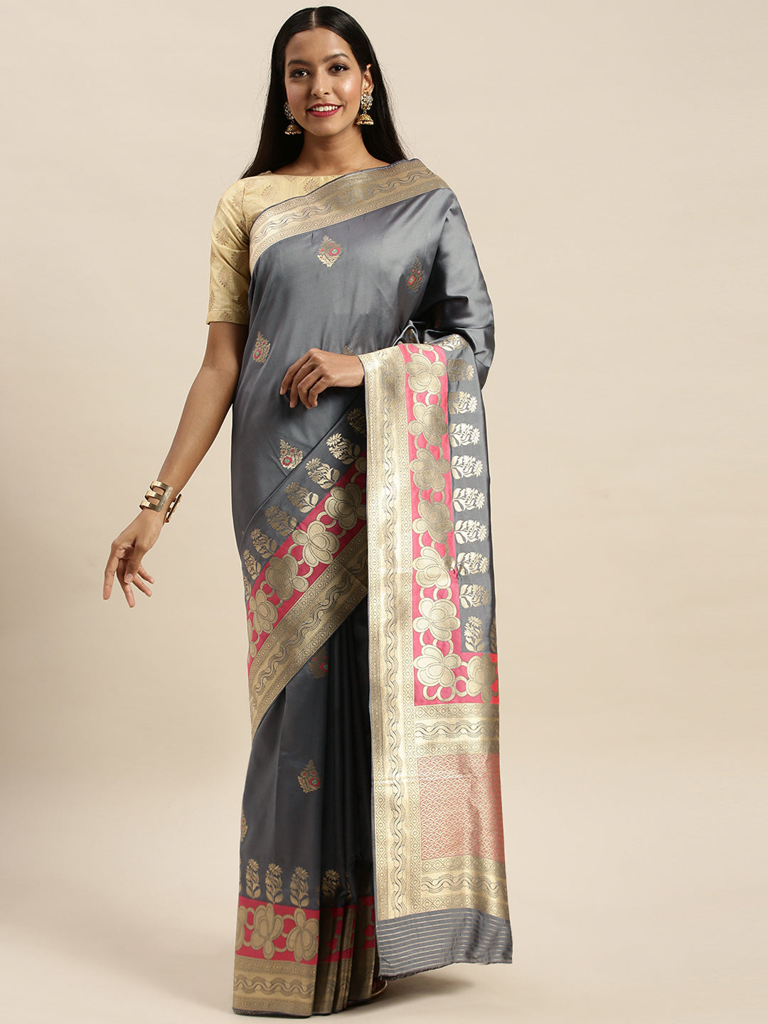 Designer Jacquard-Silk Saree | Elegant for Party, Wedding & Festive Events