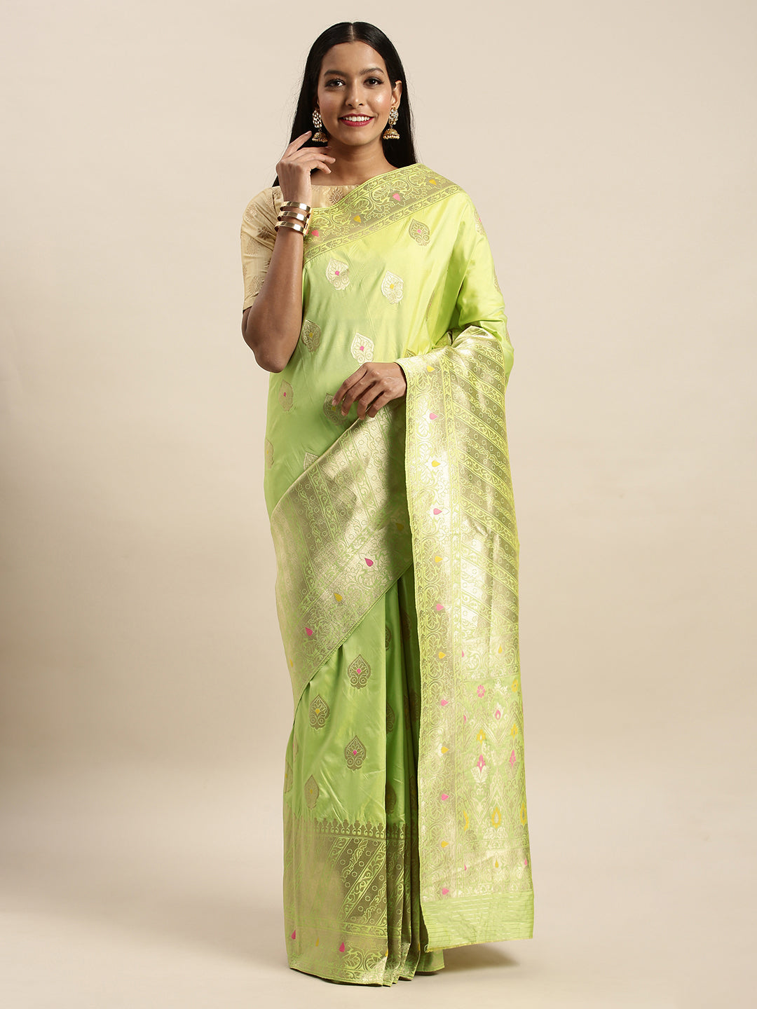 Jacquard-Silk Saree | Wevon Designer | Perfect for Weddings & Events