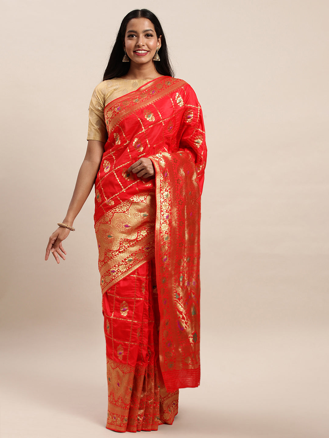 Elegant Jacquard-Silk Saree | Designer Wear for Special Events & Parties