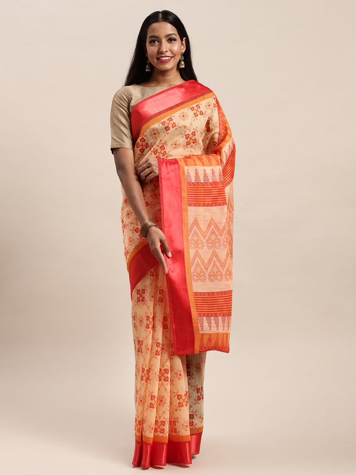 Cotton Printed Saree for Special Events | Traditional Party Wear