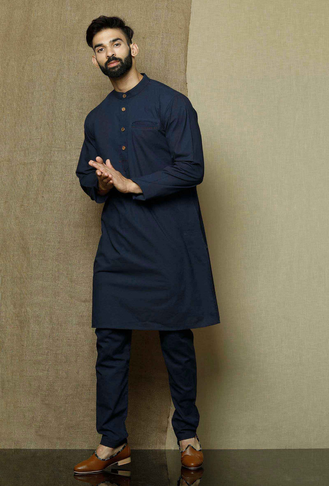 Cotton Kurta Pajama Set for Men | Plain Design Festive and Wedding Wear