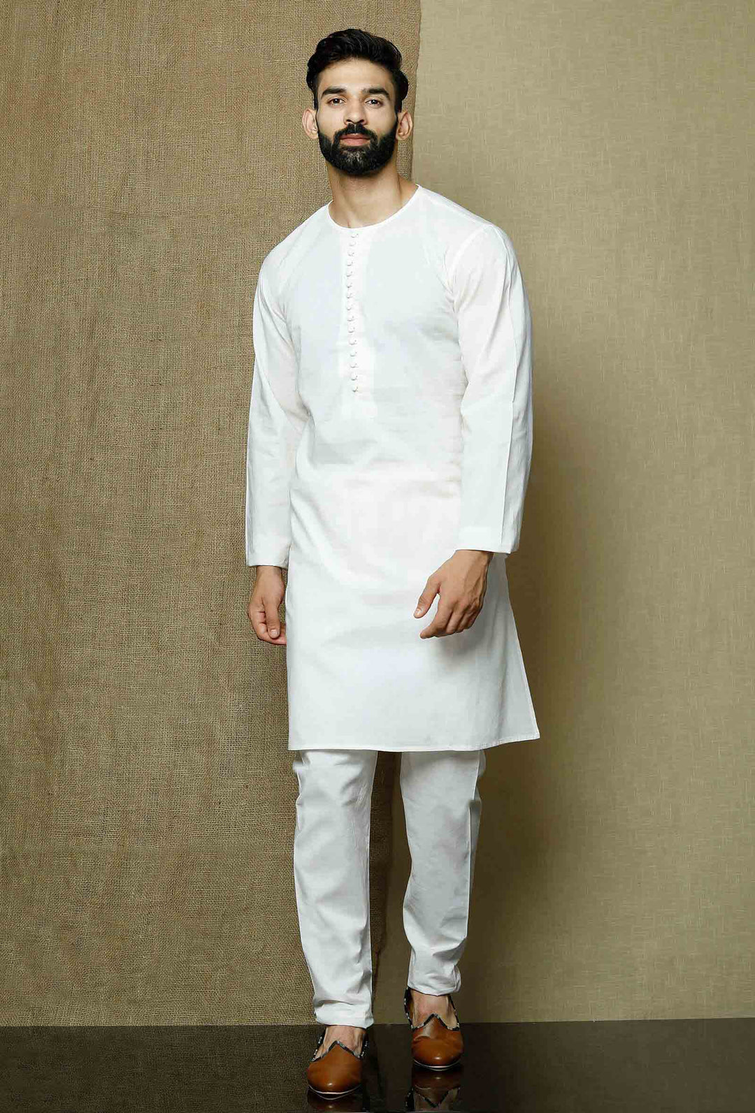 Cotton Kurta Pajama Set for Men | Plain Design Festive and Wedding Wear