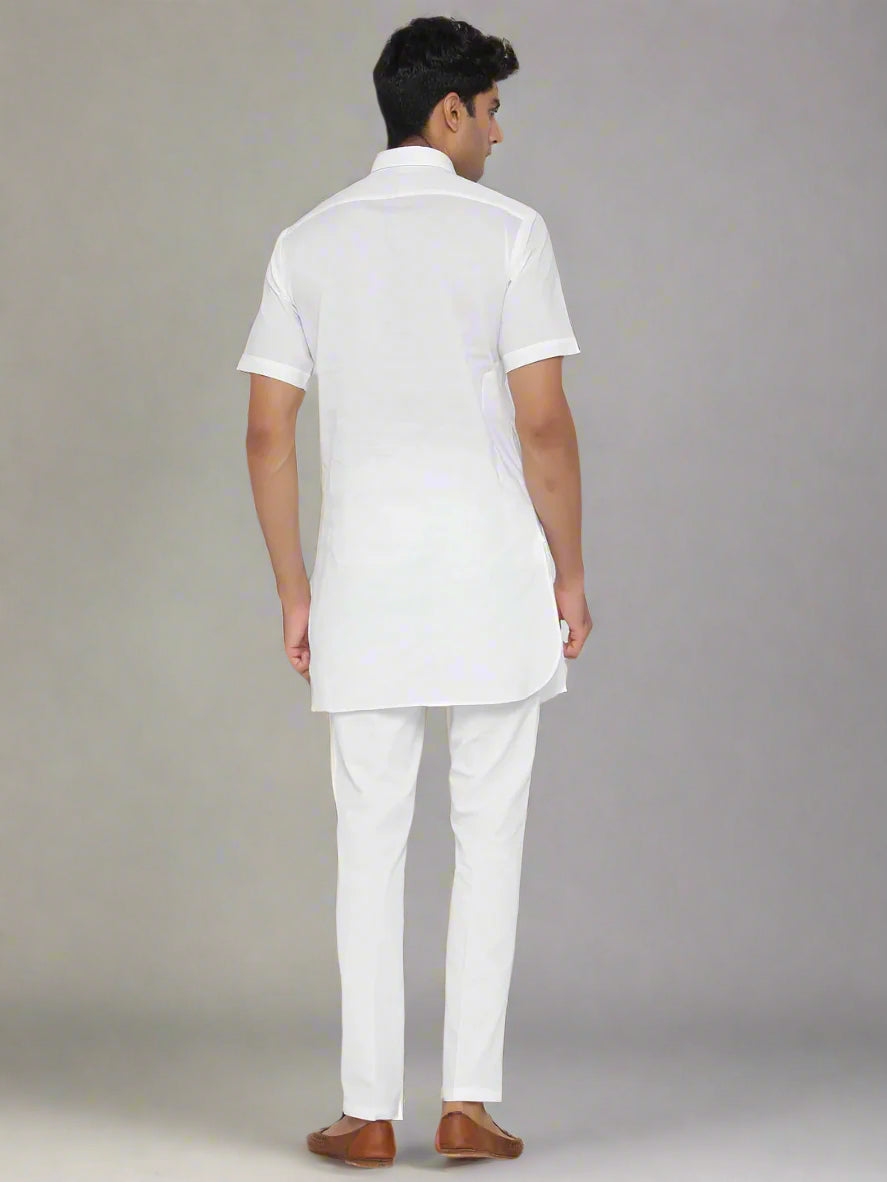 Elegant Cotton Kurta Pajama | Plain Traditional Set for Men