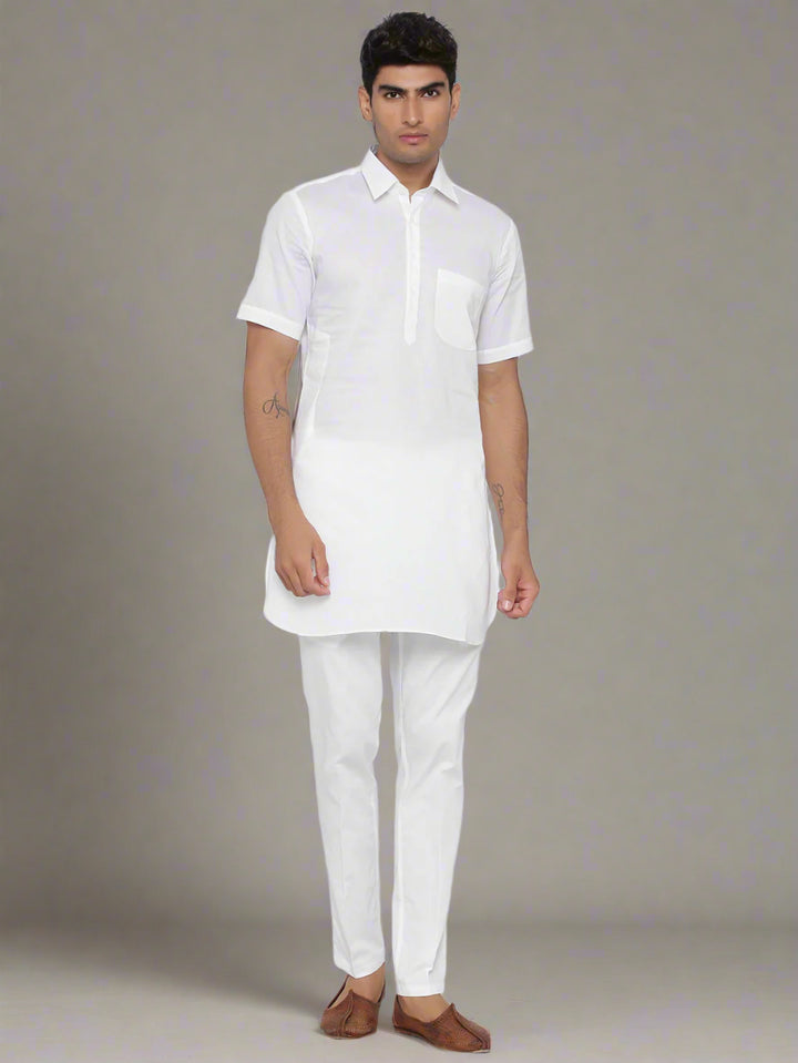 Elegant Cotton Kurta Pajama | Plain Traditional Set for Men