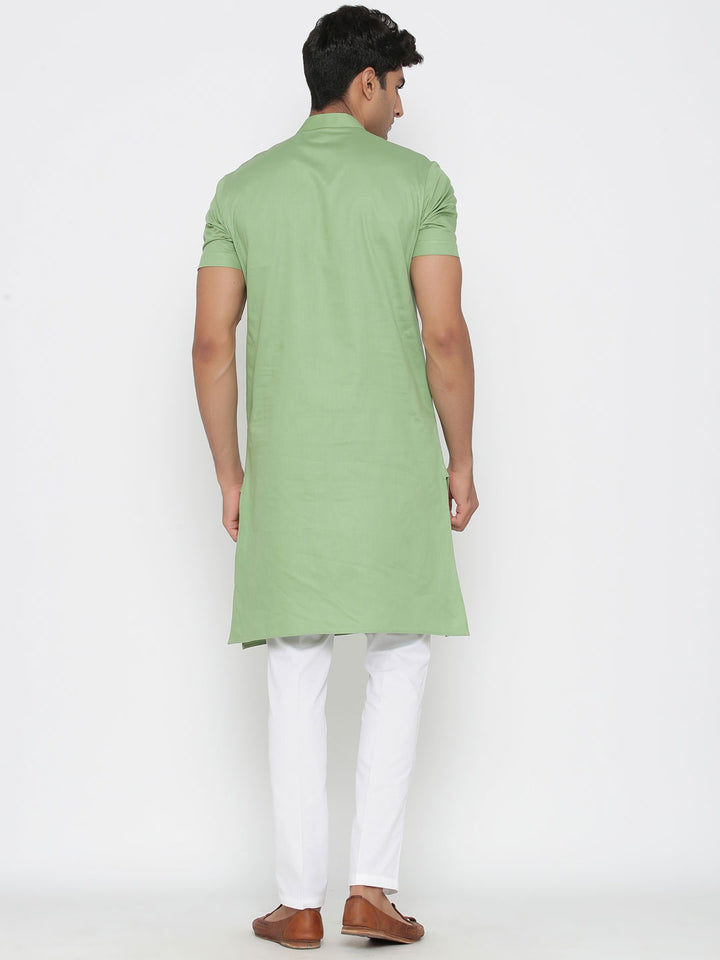 Elegant Cotton Kurta Pajama | Plain Traditional Set for Men