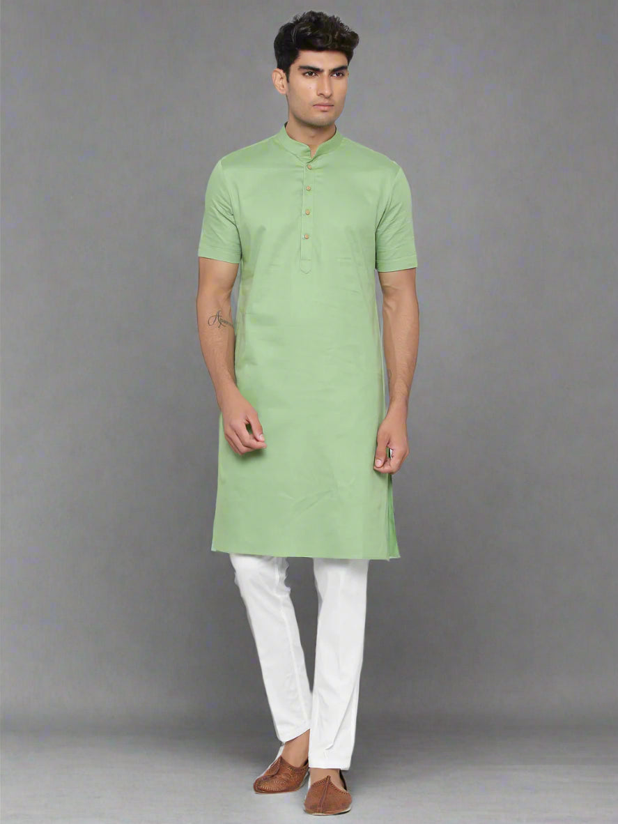 Elegant Cotton Kurta Pajama | Plain Traditional Set for Men