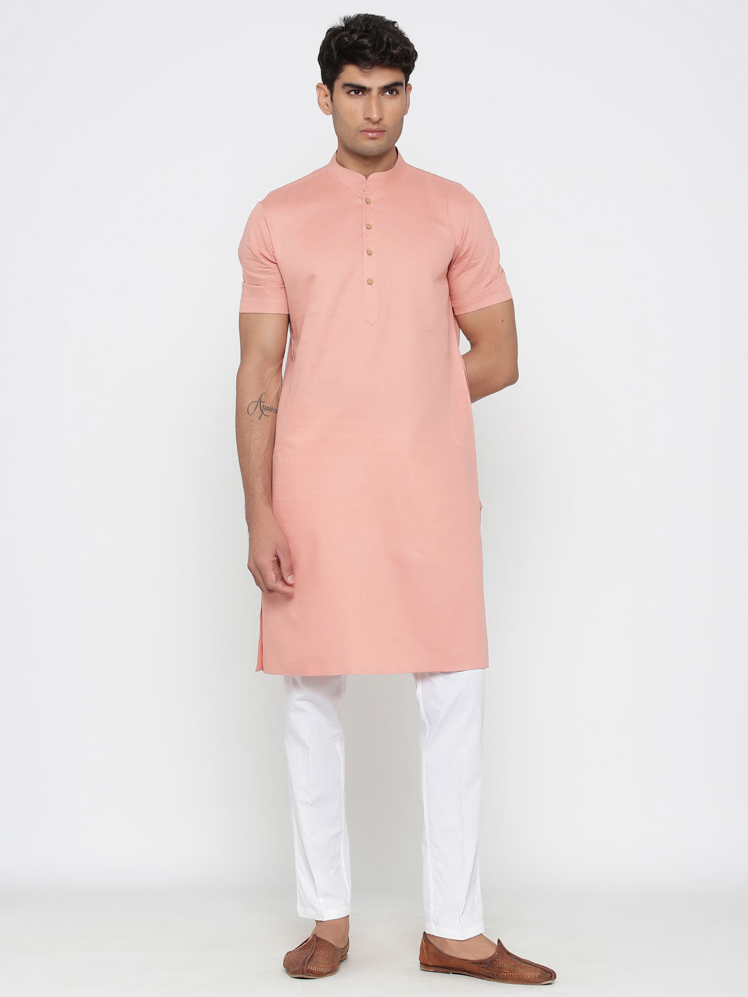 Elegant Cotton Kurta Pajama | Plain Traditional Set for Men