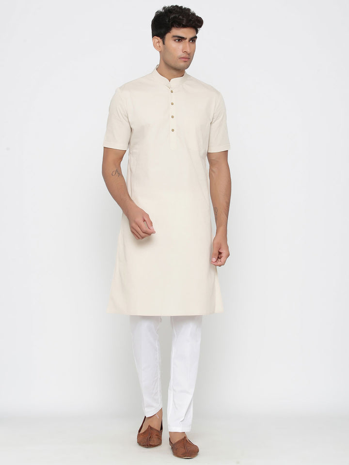 Elegant Cotton Kurta Pajama | Plain Traditional Set for Men