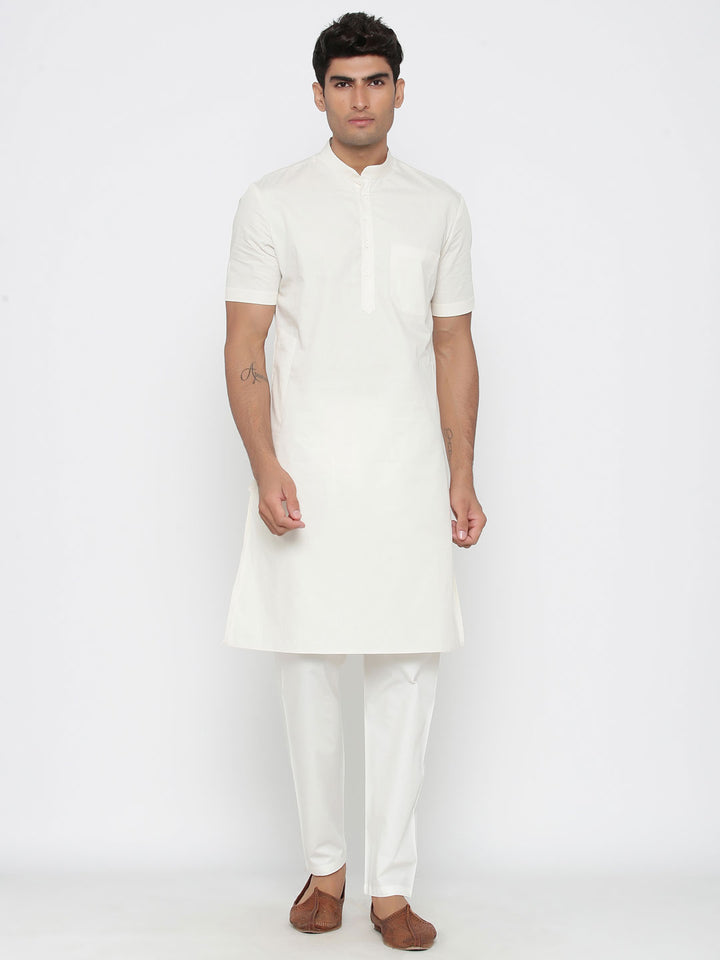 Elegant Cotton Kurta Pajama | Plain Traditional Set for Men