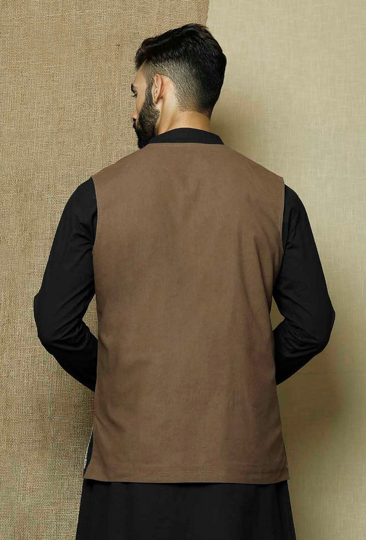 Stylish Satin Koti | Traditional Jacket for Men  Wedding Wear