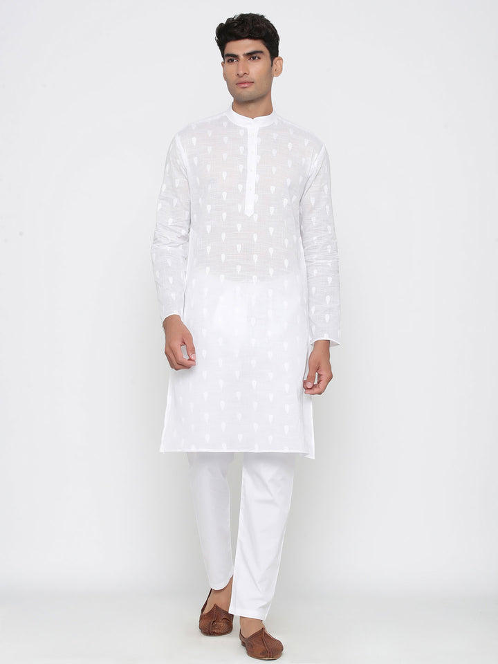 White Cotton Kurta Set | Wevon Design for Weddings & Festivals