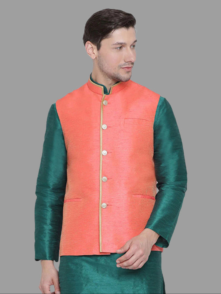 Plain Cotton Jacket for Men | Stylish Ethnic Wear for Special Occasions