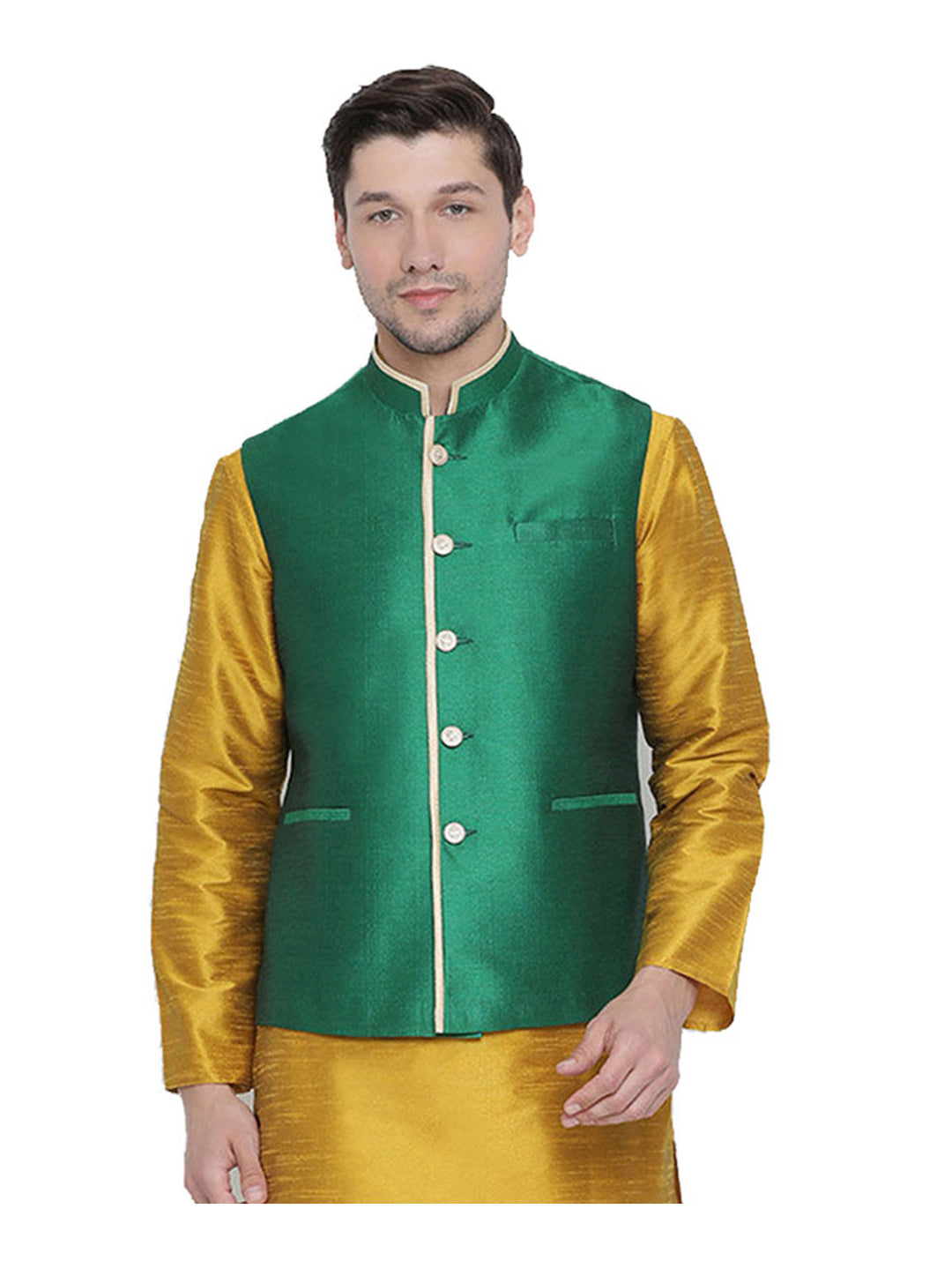 Plain Cotton Jacket for Men | Stylish Ethnic Wear for Special Occasions