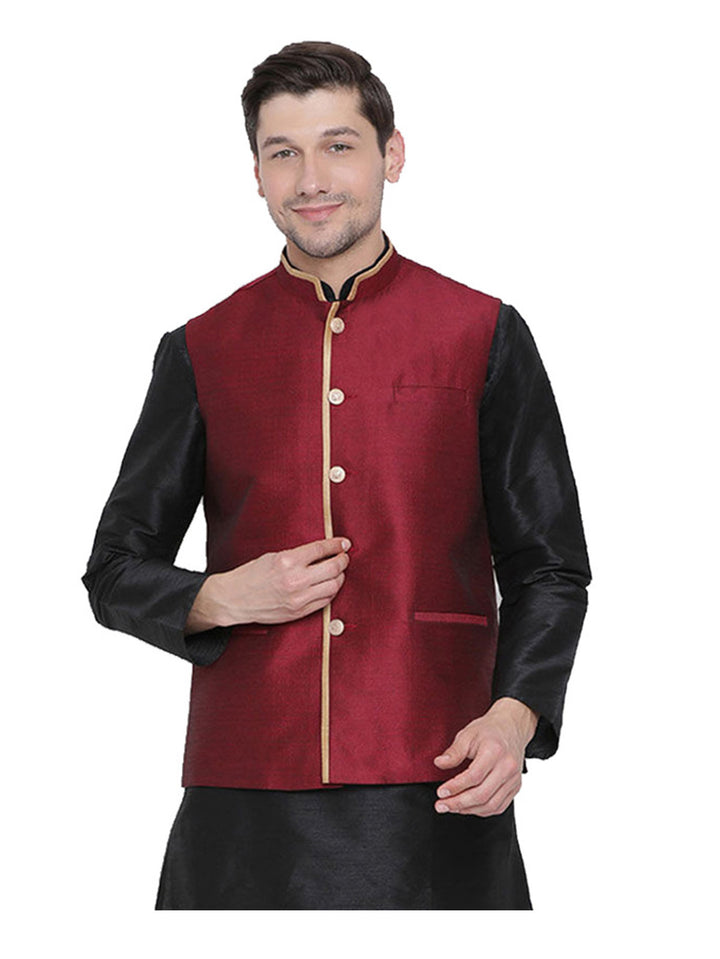 Plain Cotton Jacket for Men | Stylish Ethnic Wear for Special Occasions