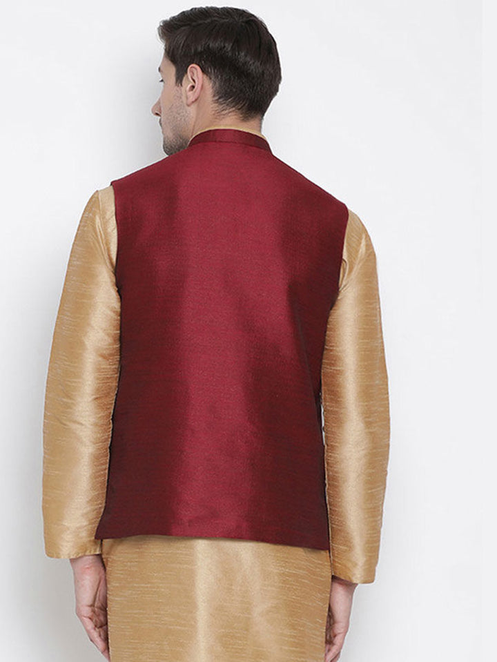 Plain Cotton Jacket for Men | Stylish Ethnic Wear for Special Occasions