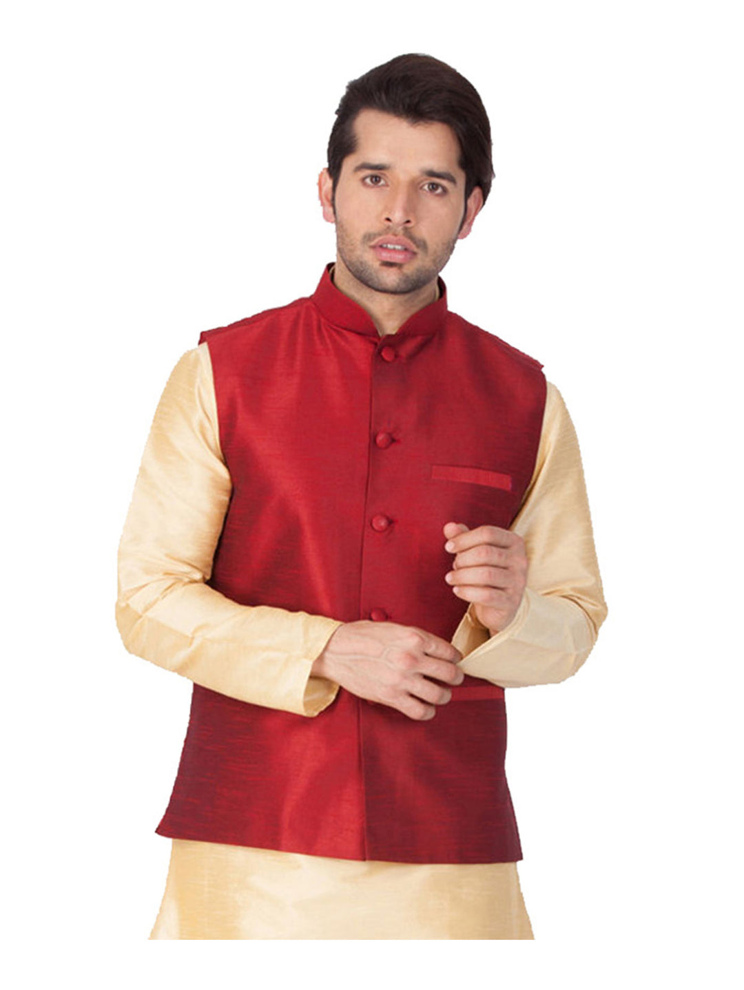 Plain Cotton Jacket for Men | Stylish Ethnic Wear for Special Occasions