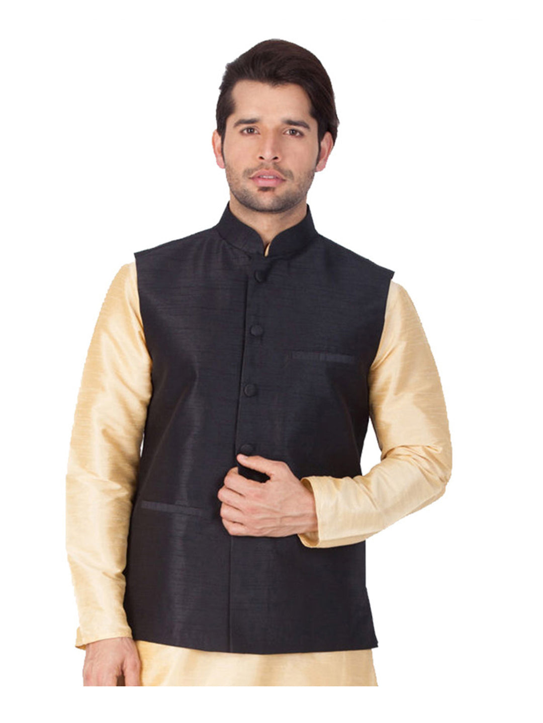 Plain Cotton Jacket for Men | Stylish Ethnic Wear for Special Occasions