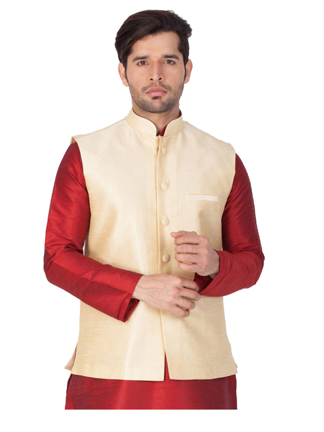 Plain Cotton Jacket for Men | Stylish Ethnic Wear for Special Occasions