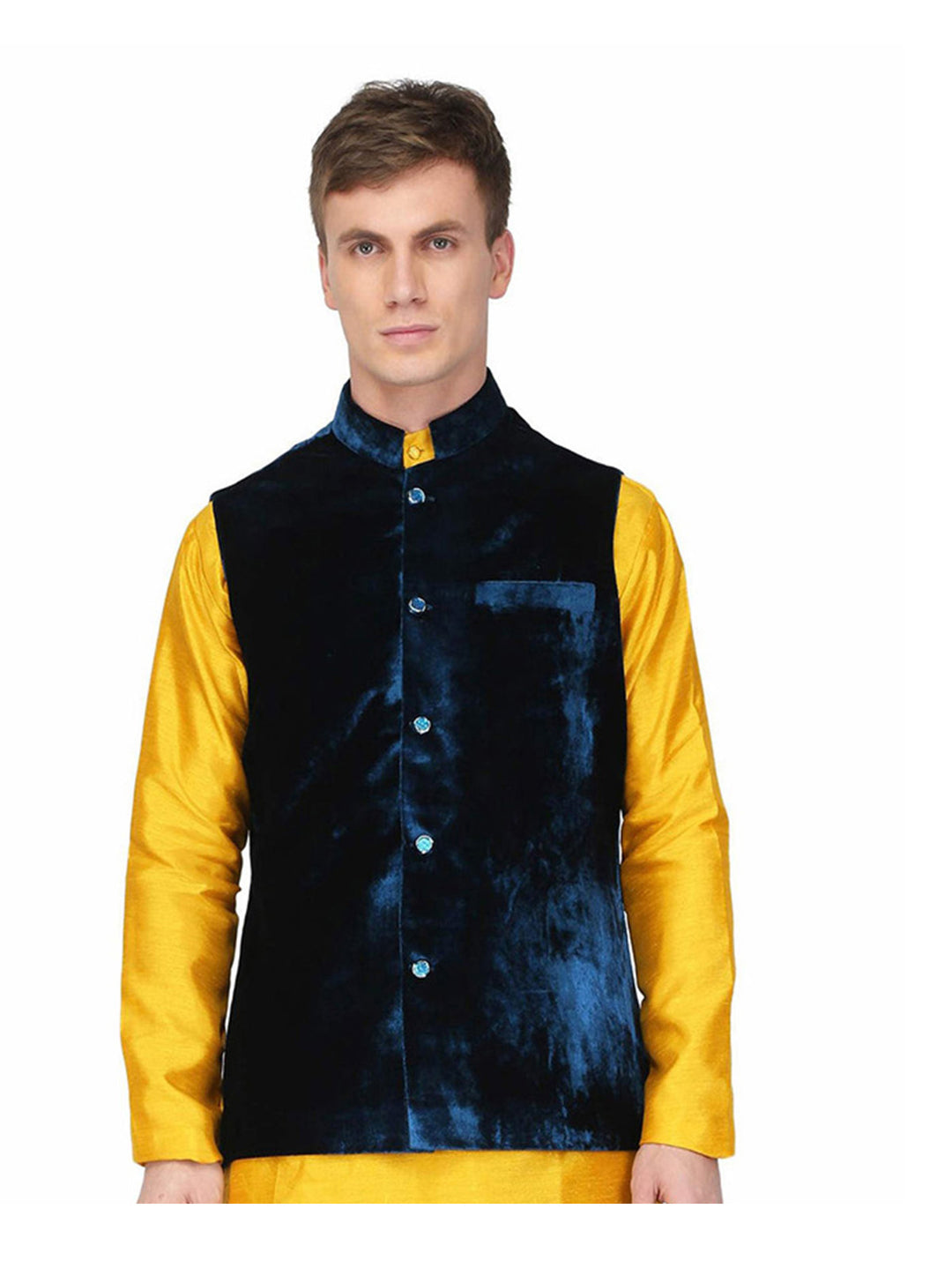 Plain Cotton Jacket for Men | Stylish Ethnic Wear for Special Occasions