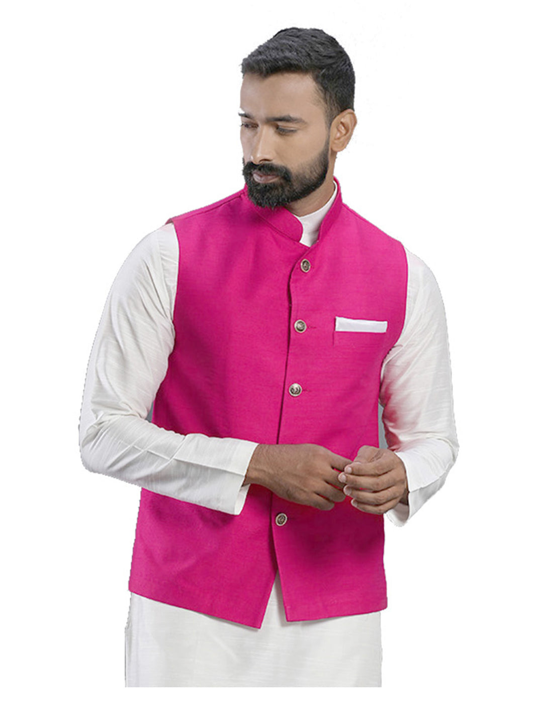 Plain Cotton Jacket for Men | Stylish Ethnic Wear for Special Occasions