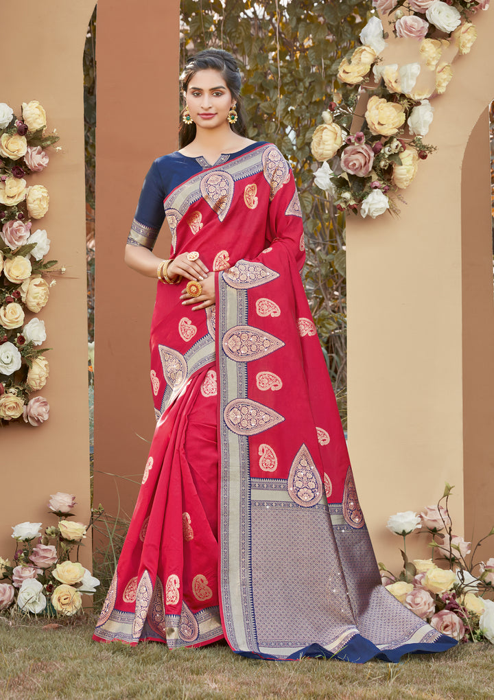 Silk Saree with Woven Pallu Border | Elegant Design for Special Events