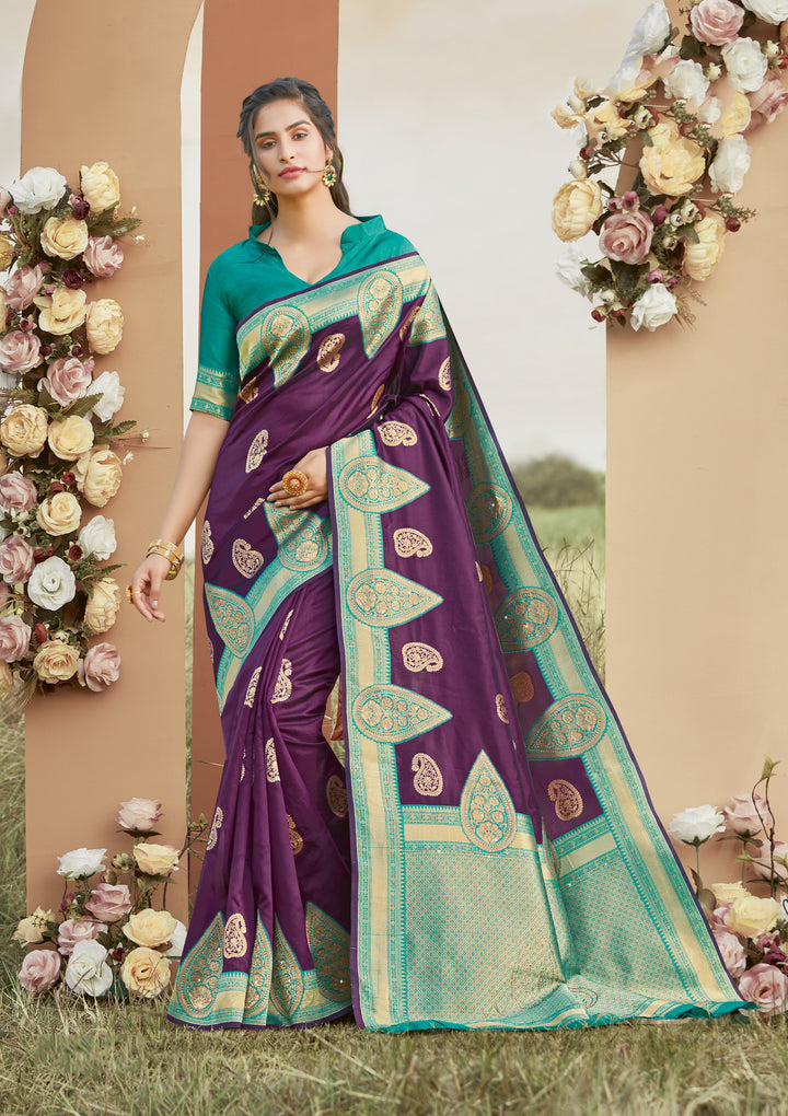 Silk Saree with Woven Pallu Border | Elegant Design for Special Events