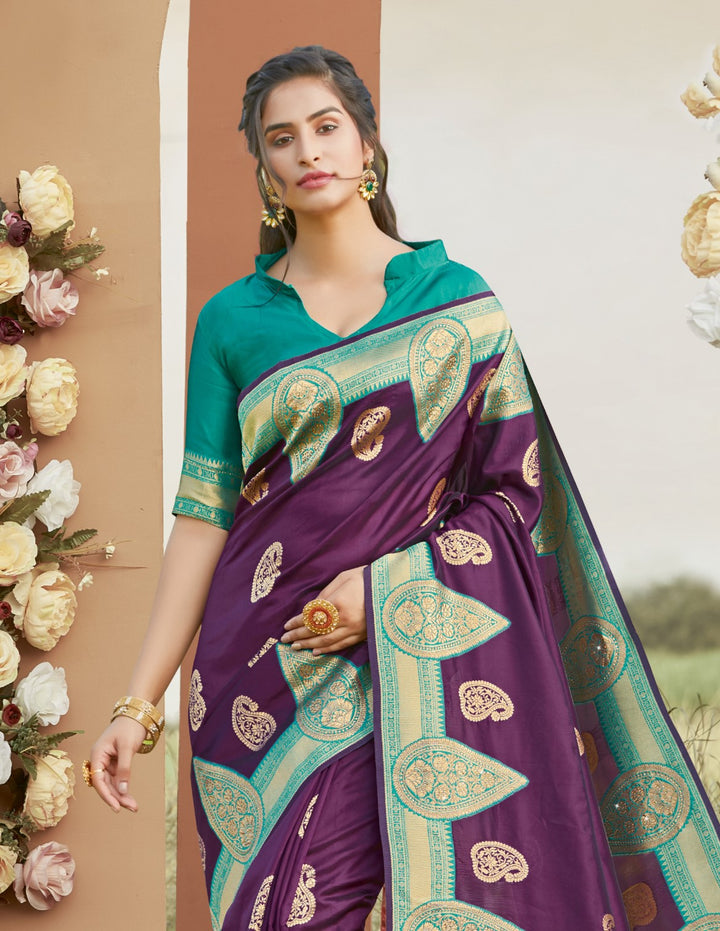 Silk Saree with Woven Pallu Border | Elegant Design for Special Events