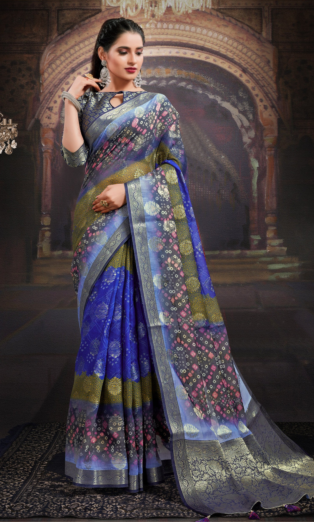 Chanderi Saree with Wevon-Jacquard | Perfect for Ceremonial Events