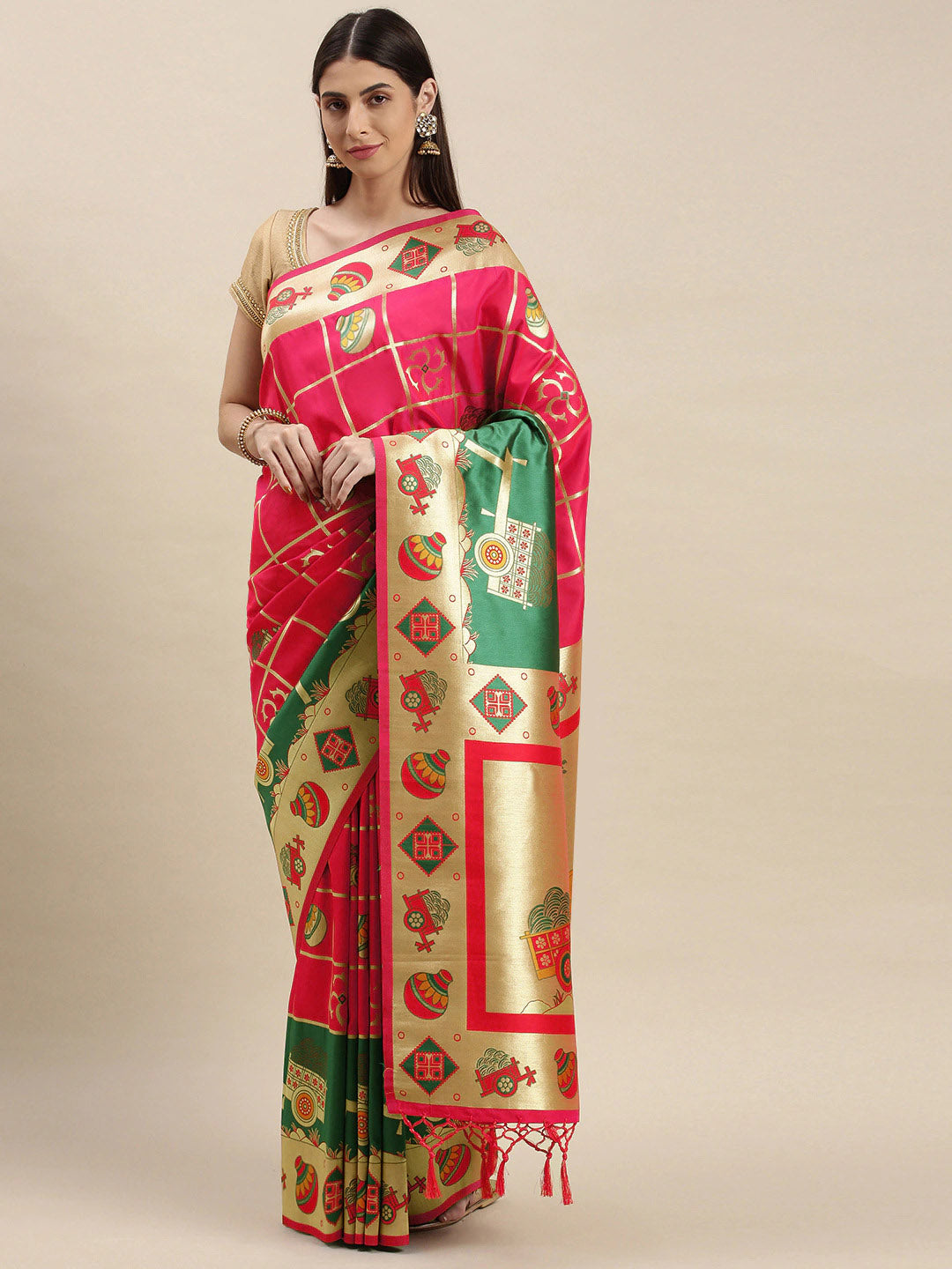 Designer Banarasi Silk Saree | Wedding & Traditional Wear | Party & Pooja