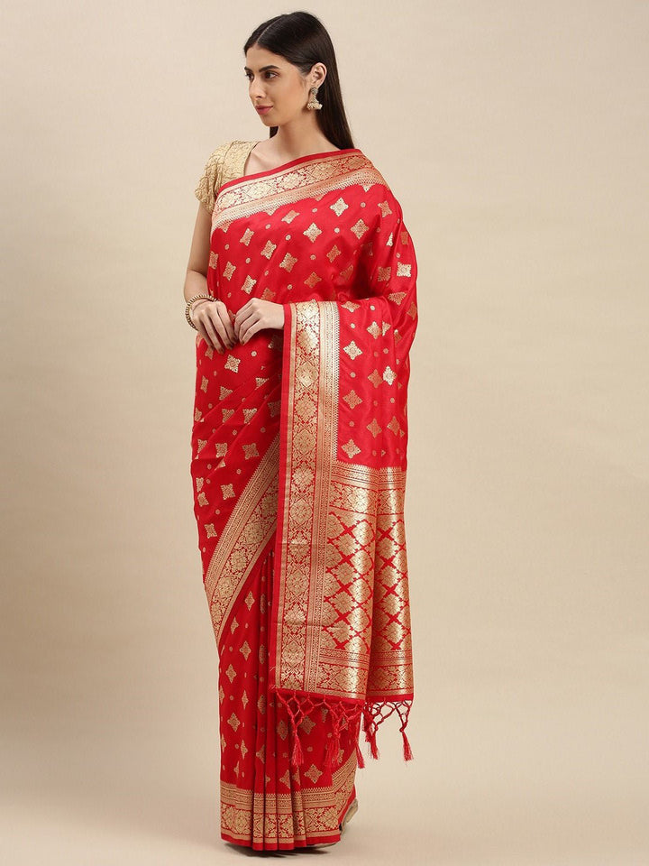 Designer Banarasi Silk Saree | Traditional Wedding Attire Wevon Work