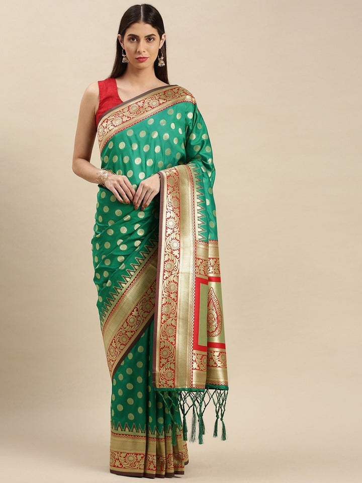 Banarasi Silk Saree with Woven Designer Work | Wedding, Party, Festive, Traditional