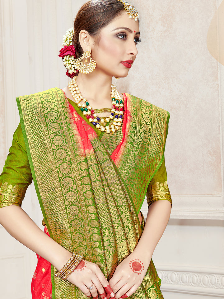 Banarasi Silk Saree with Designer Blouse | Elegant Woven Design for Occasions