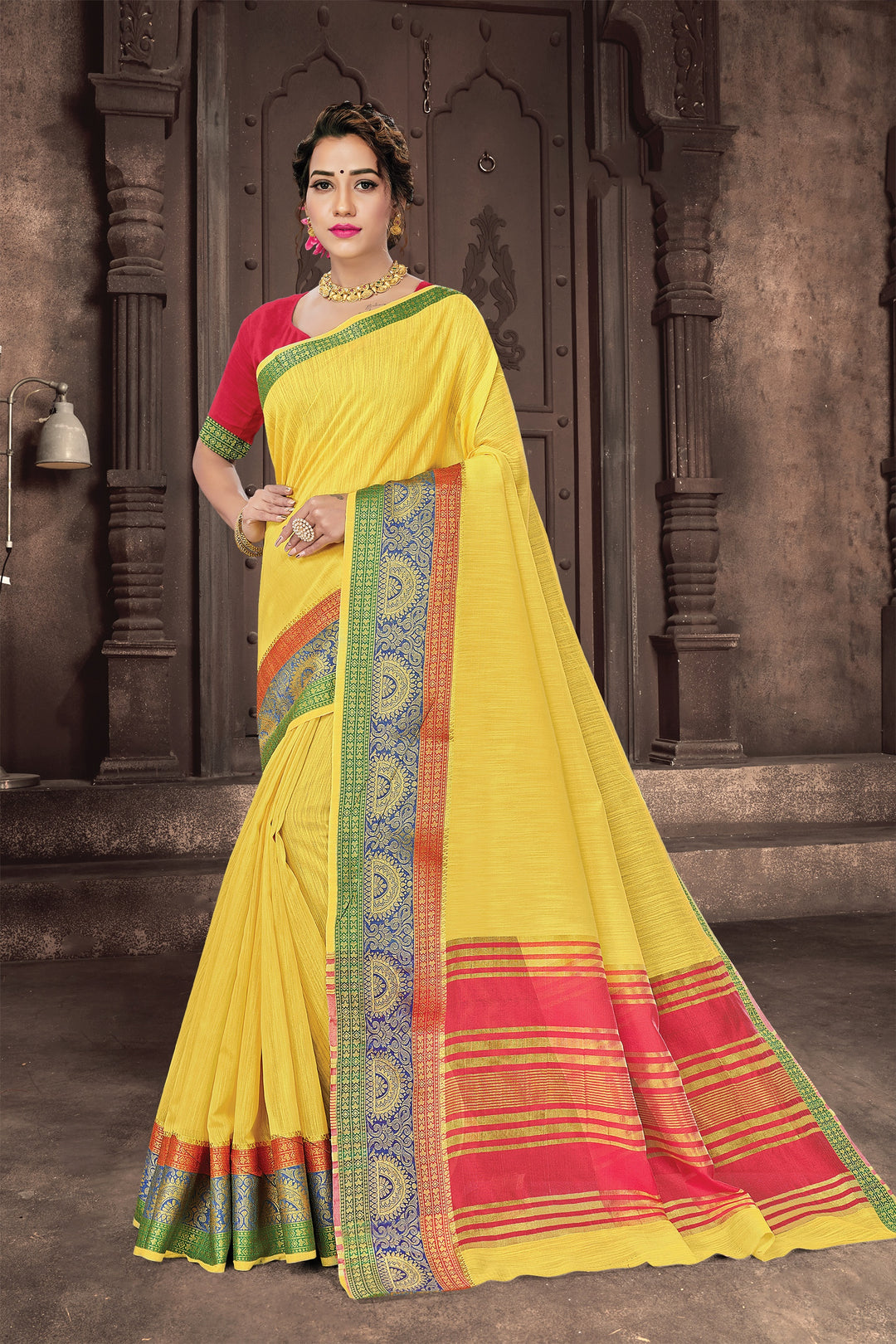 Designer Handloom Cotton Saree | Heavy Wevon Work for Special Events