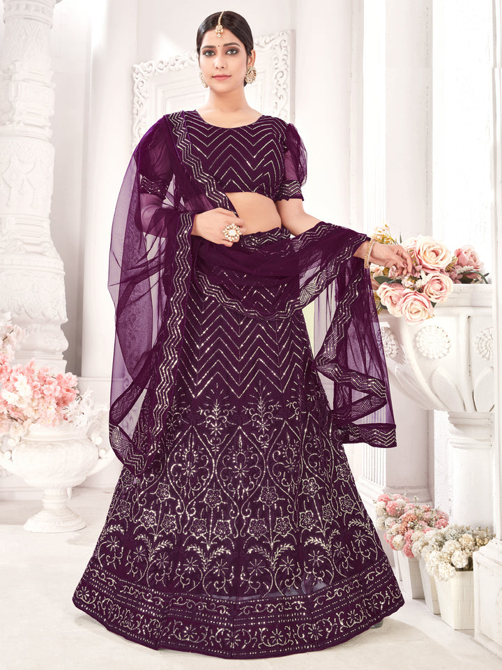 Luxurious Net Lehenga with Dupatta | A Captivating Traditional Ensemble