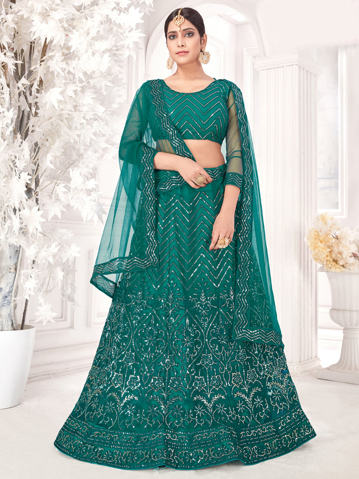 Luxurious Net Lehenga with Dupatta | A Captivating Traditional Ensemble