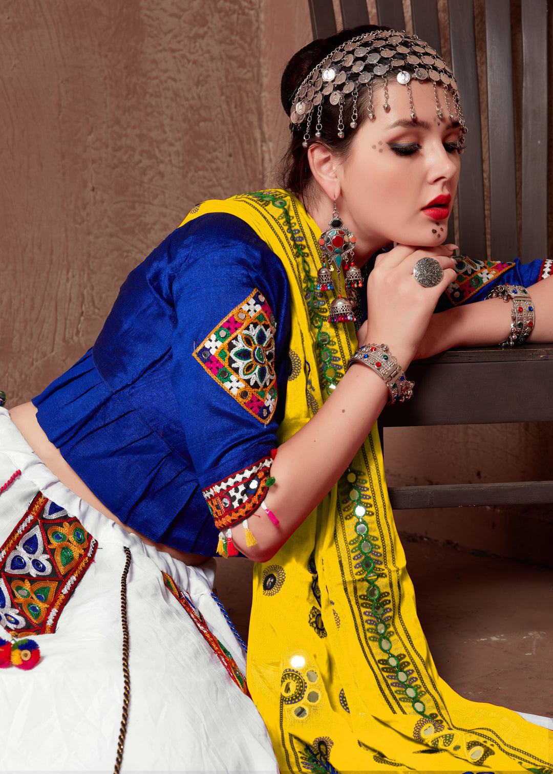 Elegant White Cotton Lehenga with Yellow Dupatta | A Captivating Traditional Ensemble