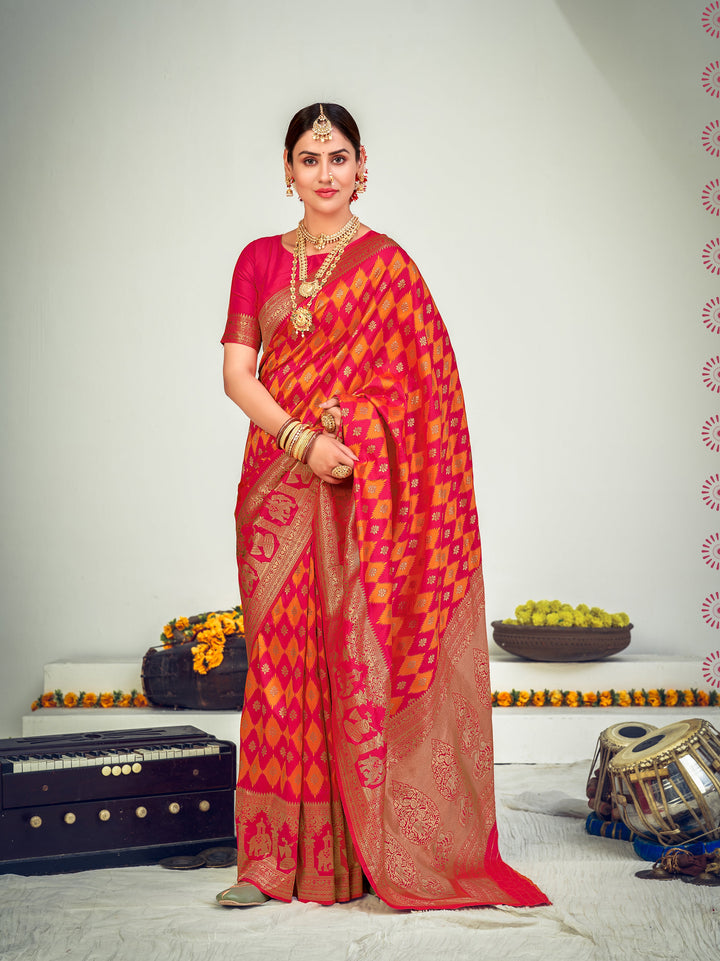 Banarasi Silk Saree with Jari Weaving | Elegant for Weddings & Festive Events