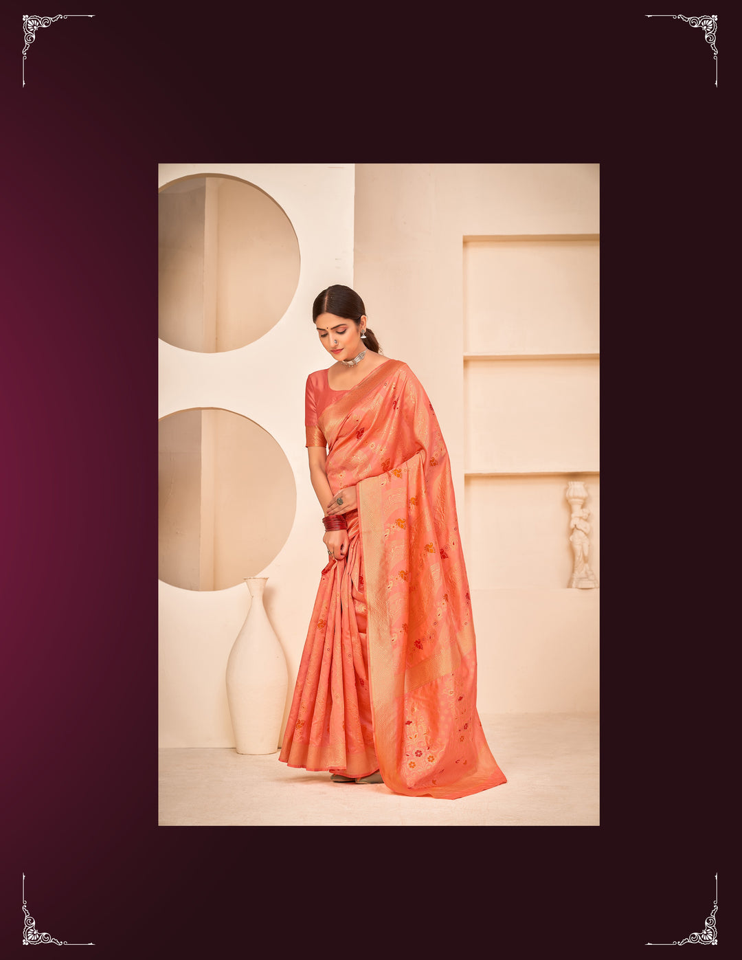 Banarasi Silk Saree | Patola Printed Designer for Special Events & Weddings