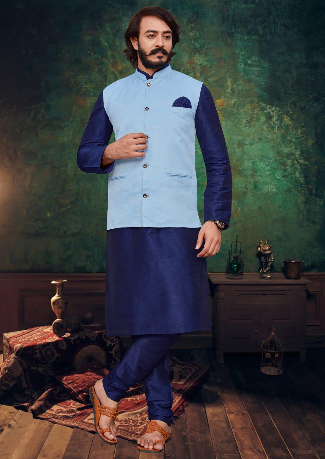 Kurta Pajama Koti for Men | Designer Ethnic Jacket Stylish Outfit